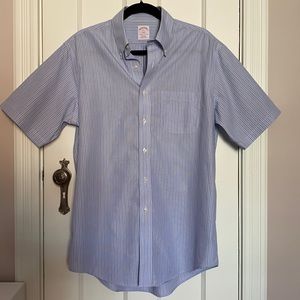 Brooks Brothers Non-Iron Short Sleeve Button-Down, Size 15 1/2